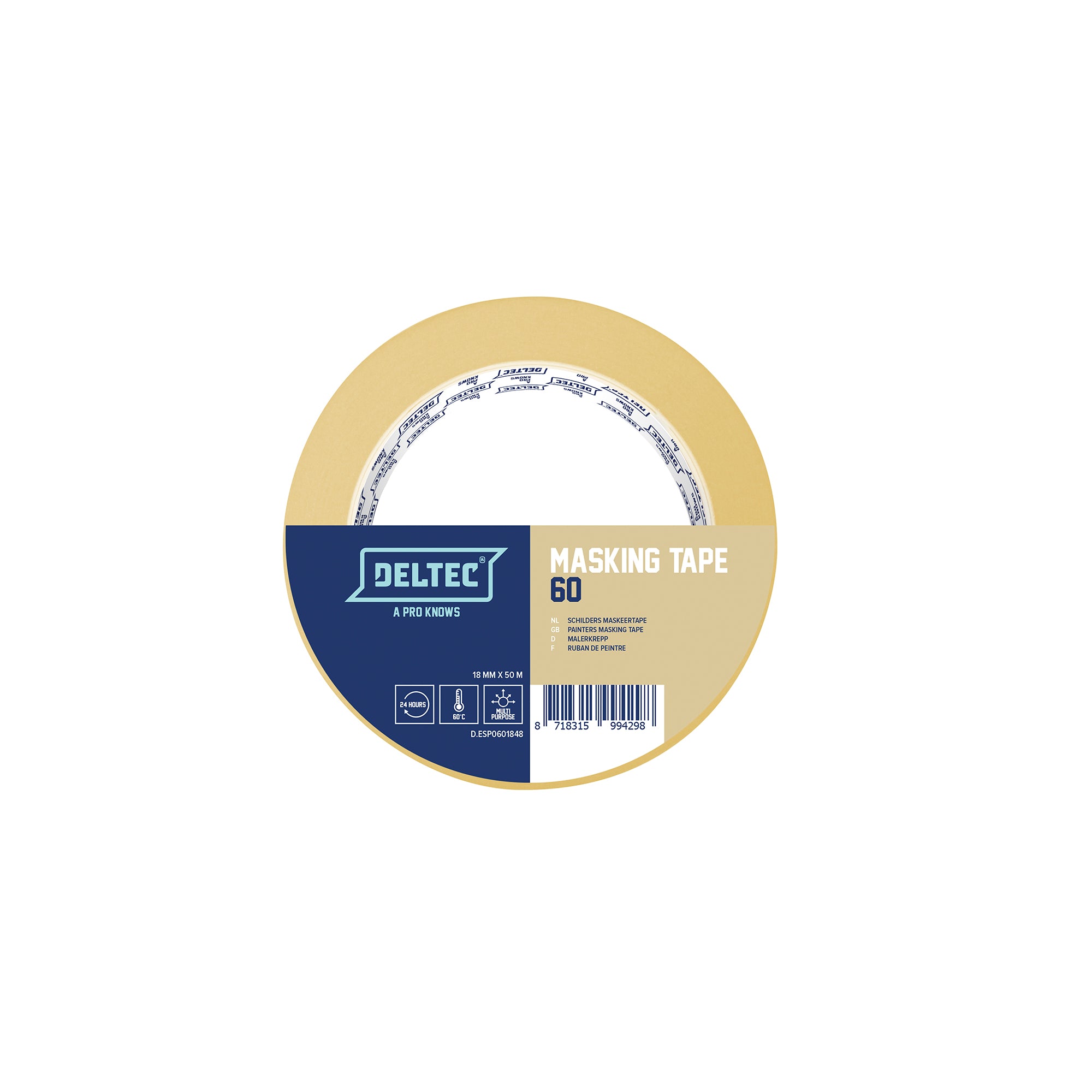 Deltec Abdeckband 60 30mm x 50m & 36mm x 50m – Produktbild