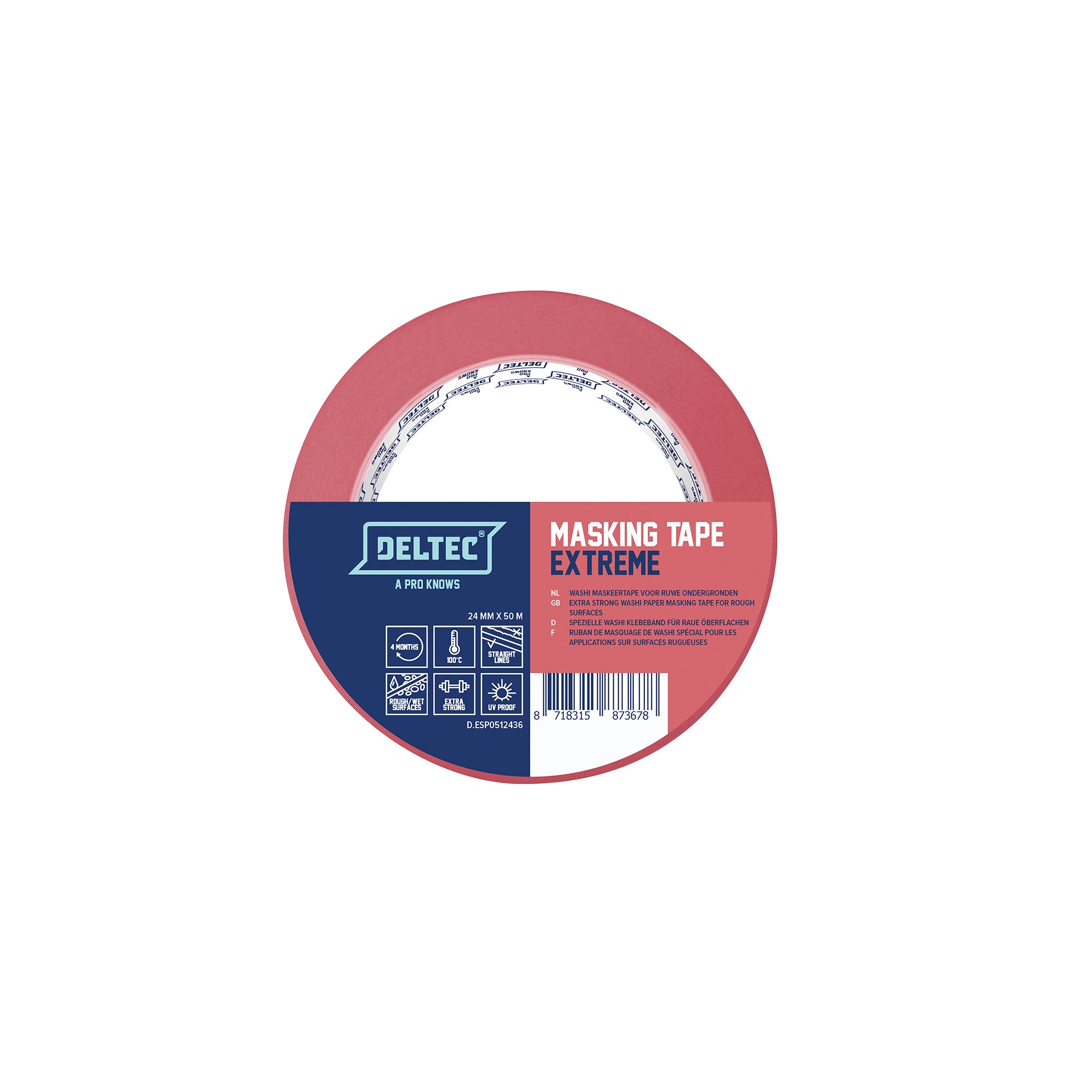 Deltec Abdeckband Extreme 30mm x 50m & 36mm x 50m – Produktbild