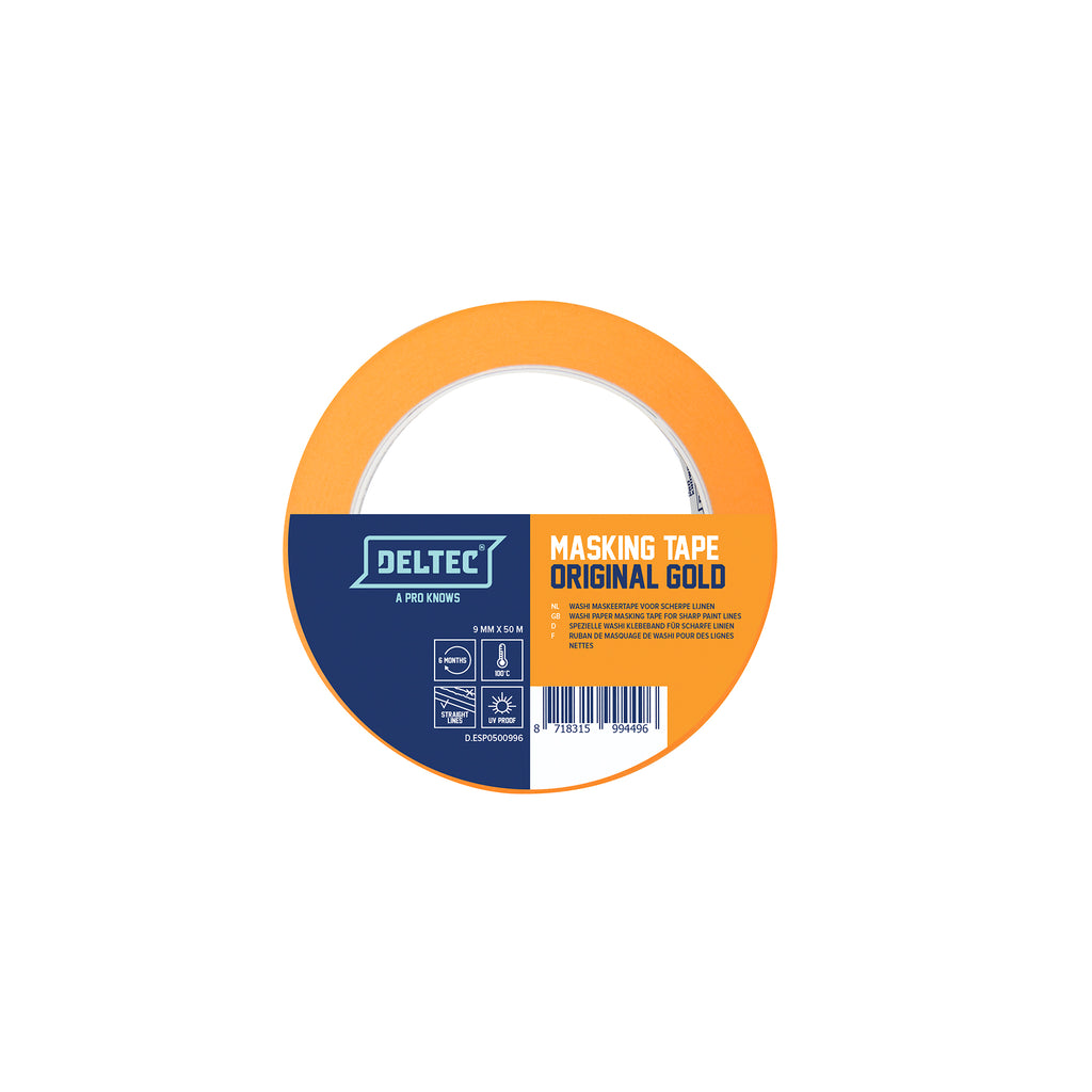 Deltec Abdeckband Original Gold 30mm x 50m & 36mm x 50m – Produktbild